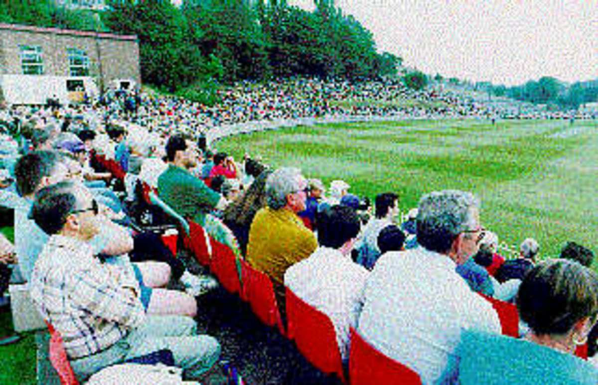 A view of the Eugene Cross Park, Ebbw Vale, Wales