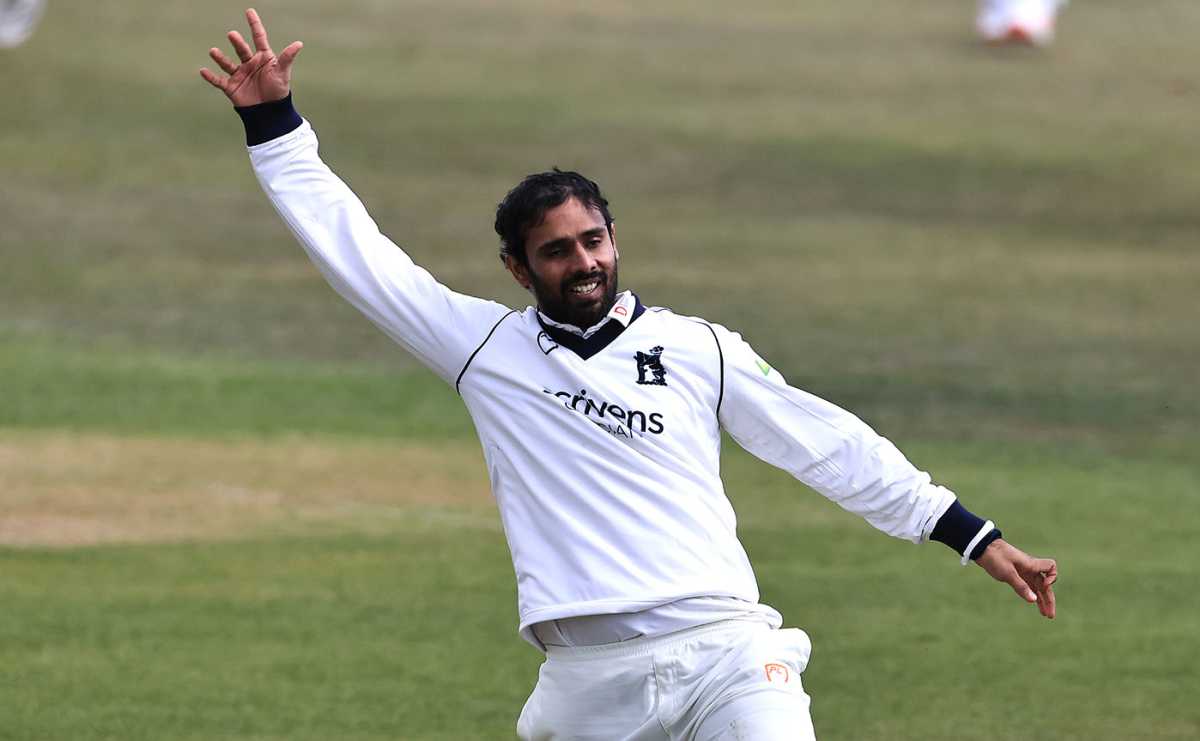 Hanuma Vihari celebrates after catching Steven Mullaney, LV=Insurance County Championship, Nottinghamshire vs Warwickshire, Trent Bridge, April 15, 2021