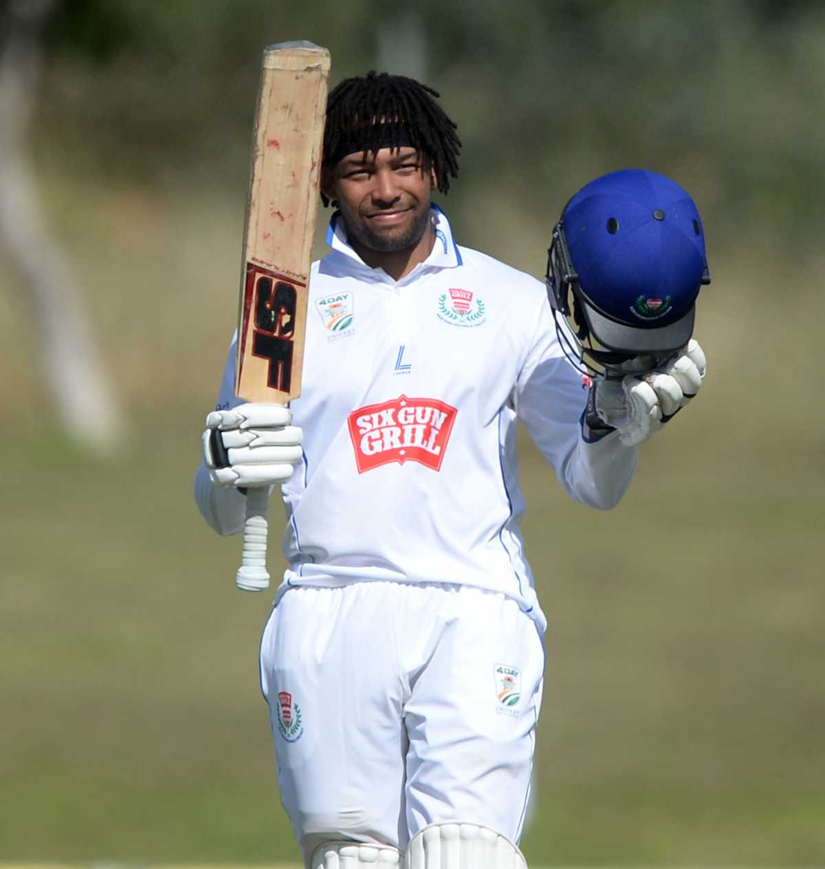Tony de Zorzi brings out a smile to celebrate his century, Boland vs Western Province, 4-Day Franchise Series, Division 1, Paarl, 2nd day, November 6, 2021
