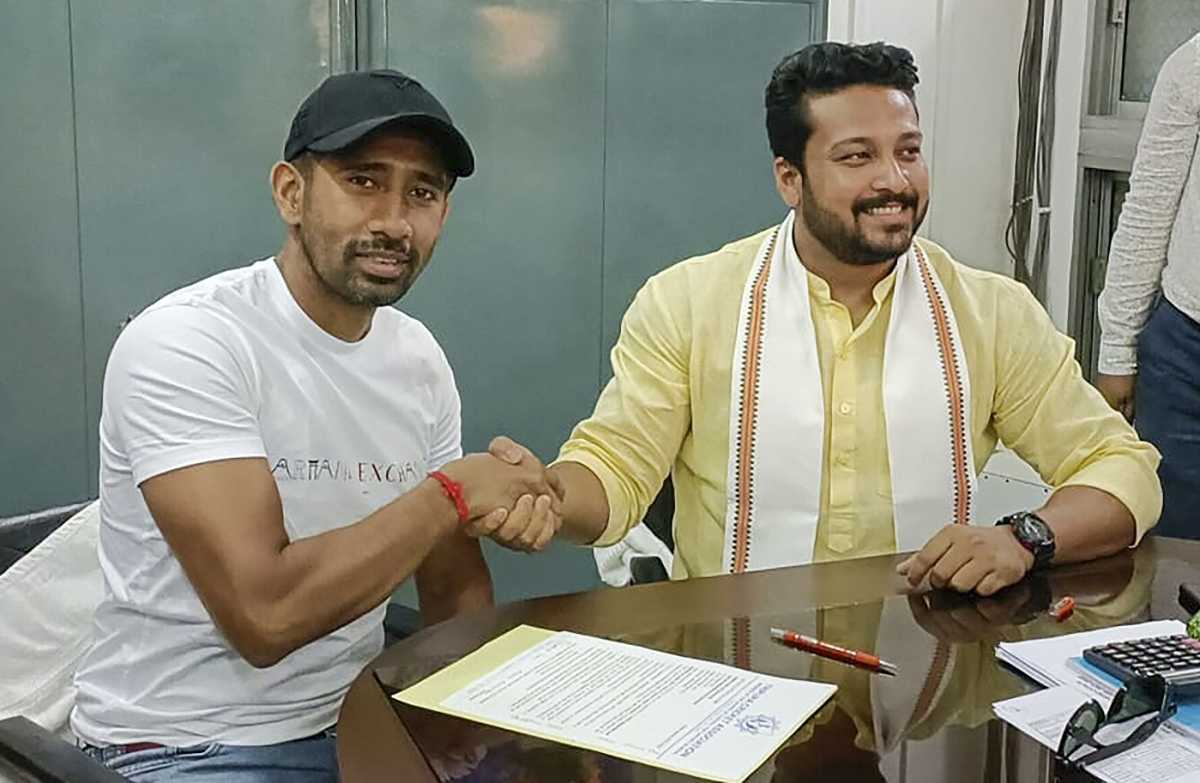 Wriddhiman Saha has signed with Tripura for the upcoming Indian domestic season, Agartala, July 9, 2022