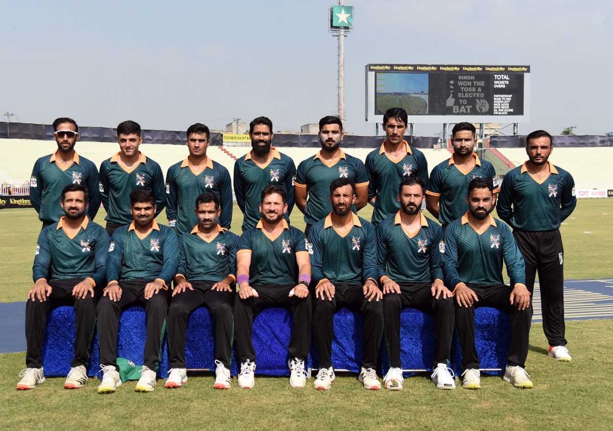 The Balochistan players pose for a team photograph, Balochistan vs Sindh, Rawalpindi, National T20 Cup, September 2, 2022