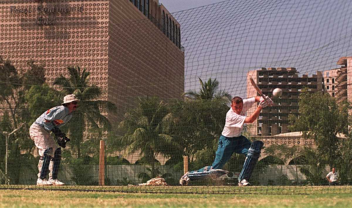 Mike Atherton and Jack Russell get their training on