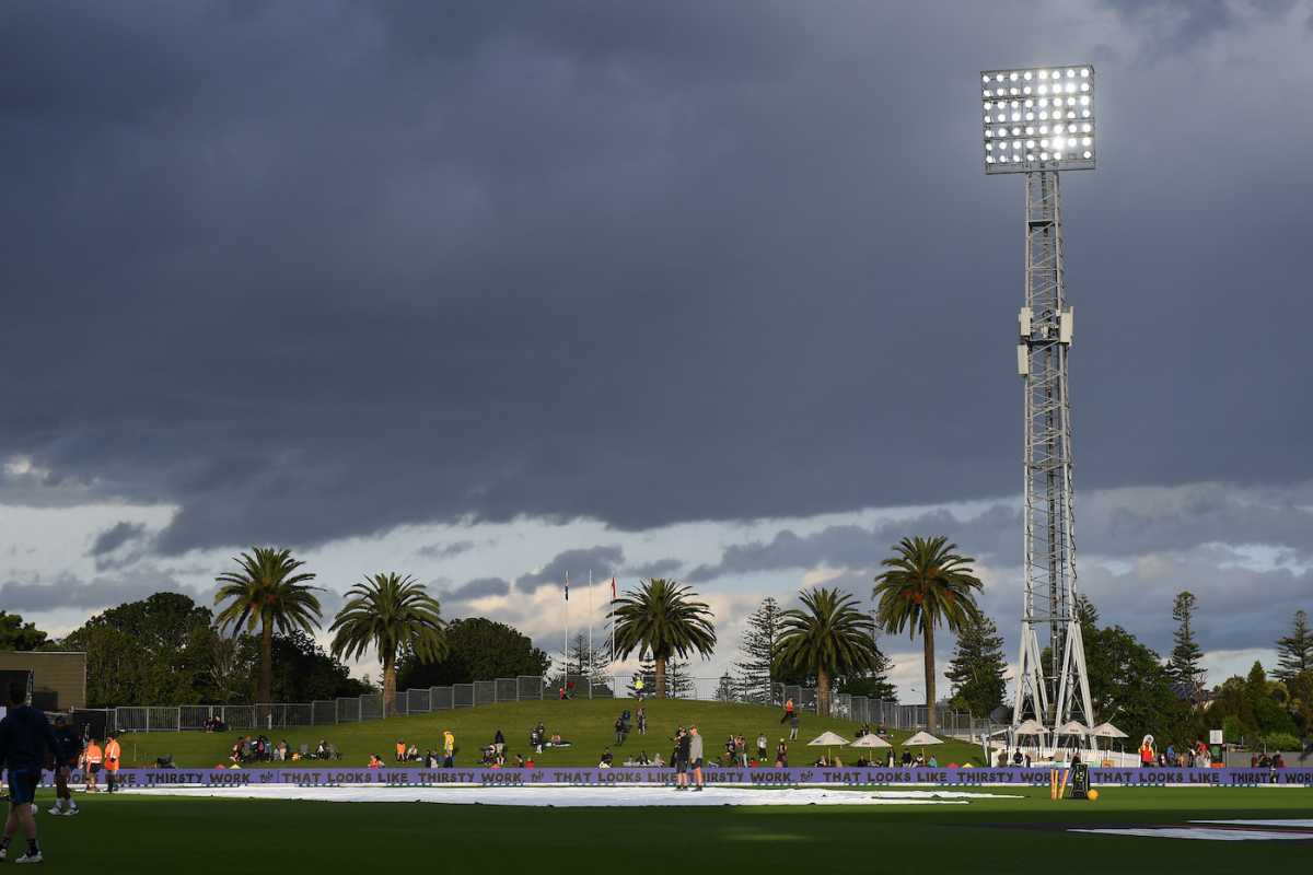 Rain delayed the toss at McLean Park