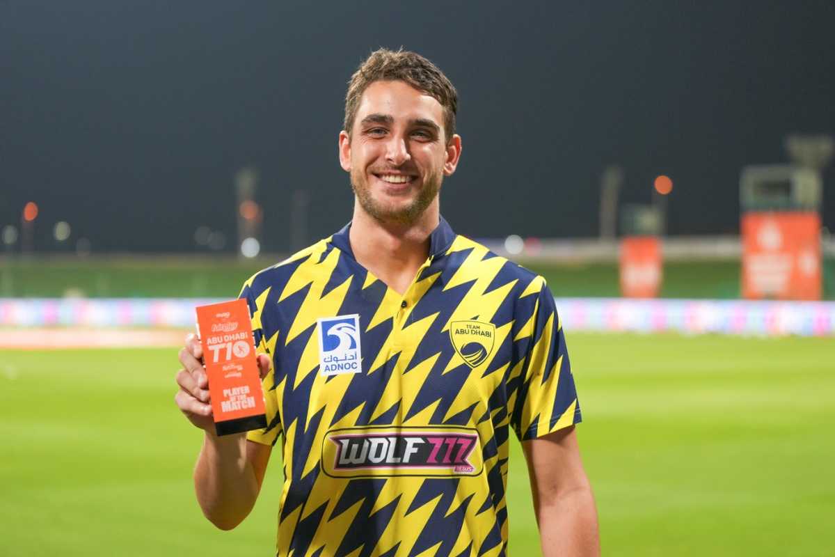 Peter Hatzoglou produced a Player-of-the-match performance two days after his 24th birthday, Abu Dhabi T10 league, Abu Dhabi, November 29, 2022