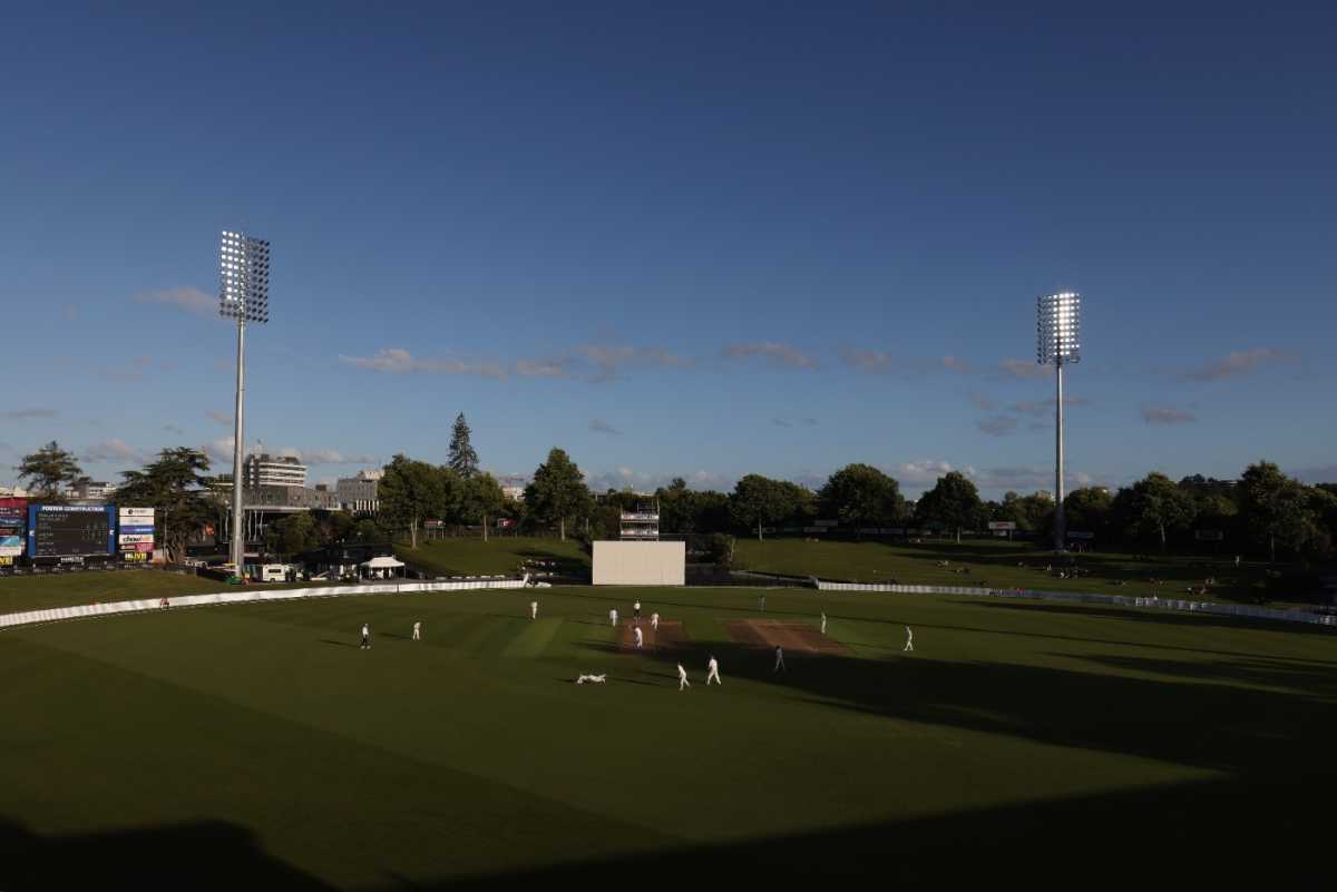 A general view of Seddon Park, Hamilton, during England's warm-up match