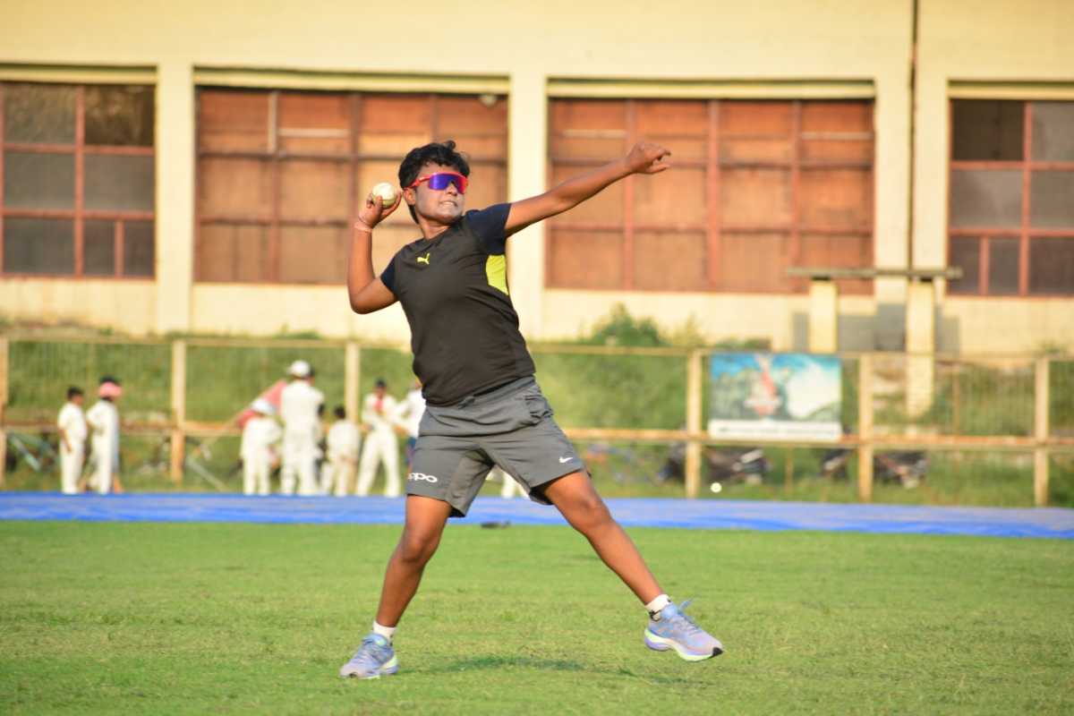 Parveen Khan during a fielding drill, Amritsar, June 19, 2023