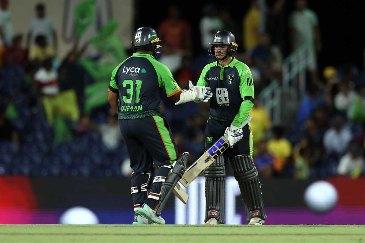 Quinton de Kock and Shehan Jayasuriya put on 117 runs for the second wicket, Seattle Orcas vs Texas Super Kings, Qualifier 1, MLC, Dallas, July 27, 2023