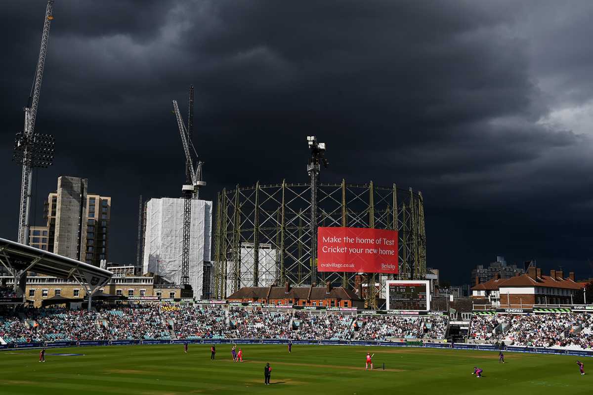 Dark clouds loom over the eliminator, Northern Superchargers vs Welsh Fire, Women's Hundred eliminator, The Oval, August 26, 2023