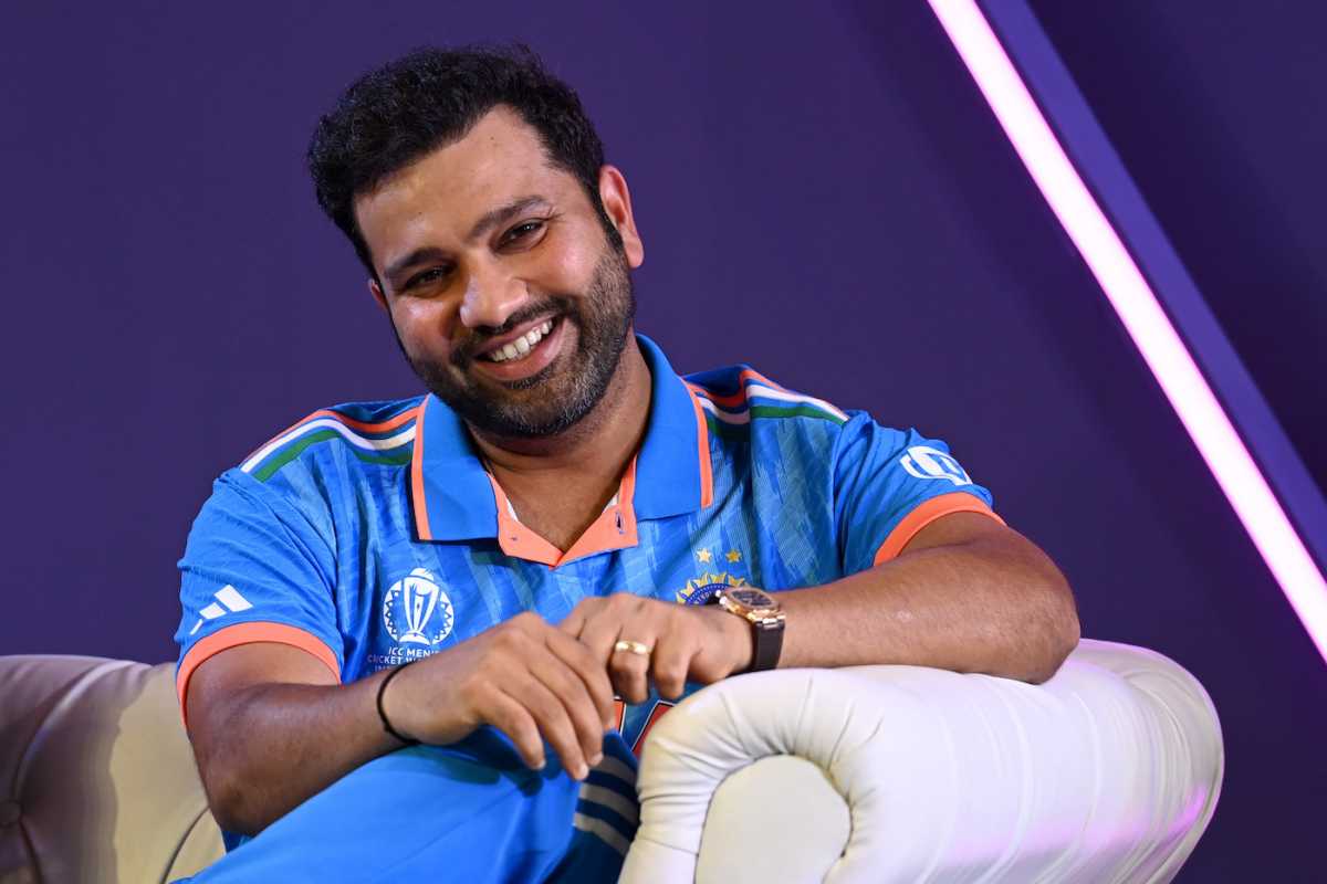 Rohit Sharma faced a variety of questions at the captains' event