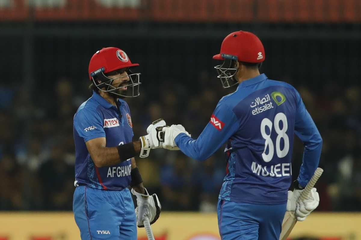 Karim Janat and Mujeeb Ur Rahman added 30 off 12 balls for the seventh wicket, India vs Afghanistan, 2nd T20I, Indore, January 14, 2024