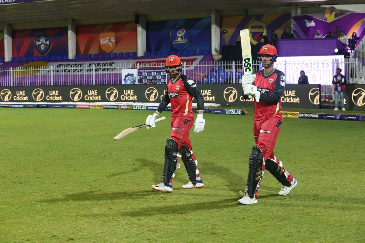 Phil Salt and Alex Hales put up a fifty-run stand from the top, Sharjah Warriors vs Desert Vipers, ILT20, Sharjah, February 12, 2024
