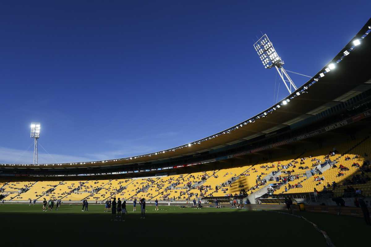 The Sky Stadium gears up to kick off Australia's tour to New Zealand