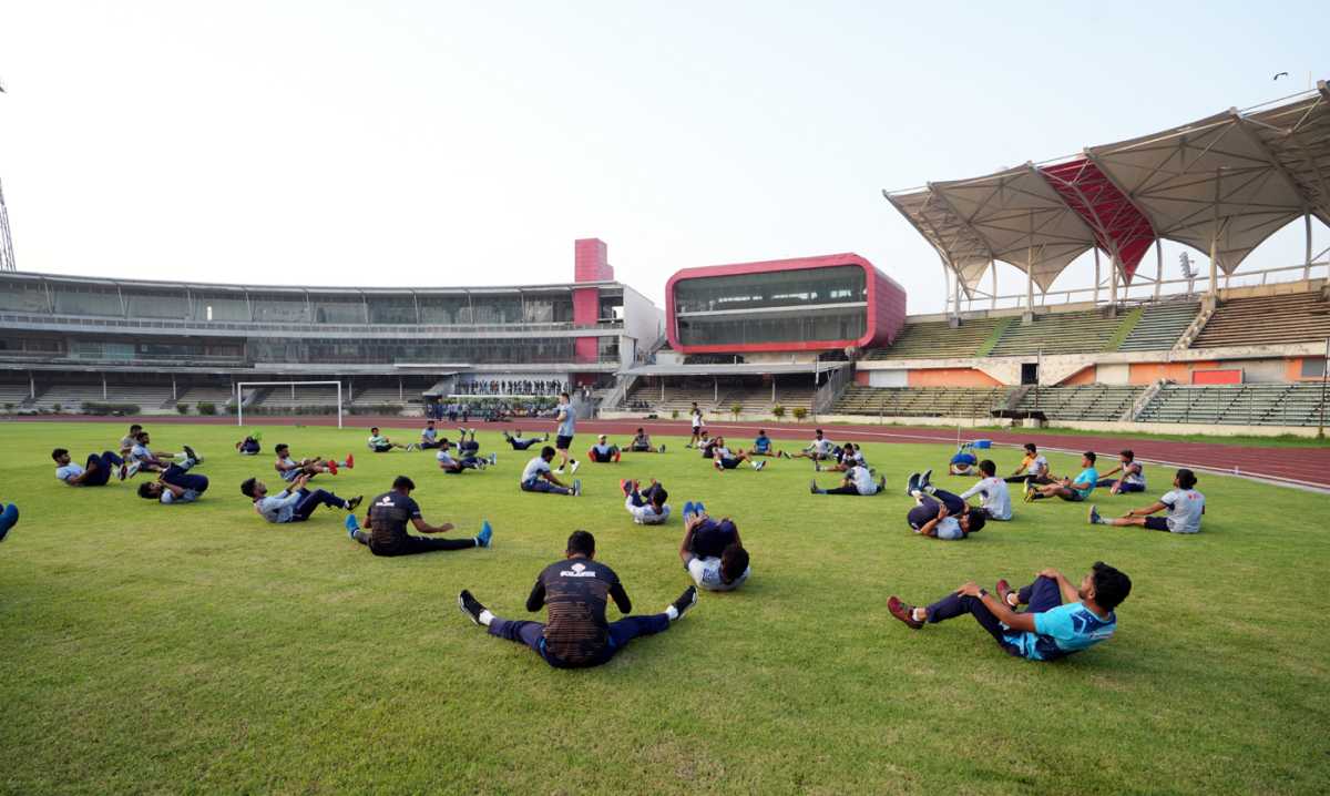 For the first time since 2005, Bangladesh cricketers trained at Bangabandhu National Stadium
