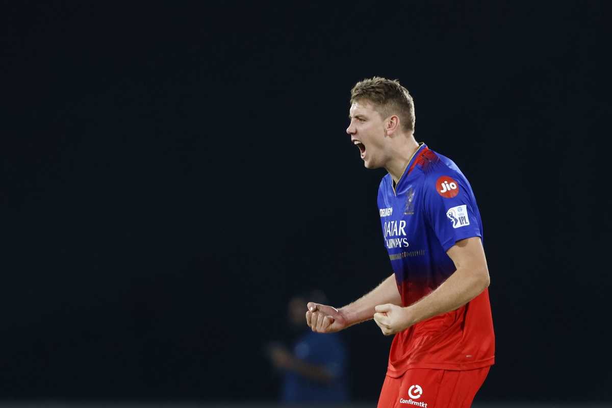 Cameron Green exults after dismissing Pat Cummins, Sunrisers Hyderabad vs Royal Challengers Bengaluru, IPL 2024, Hyderabad, April 25, 2024