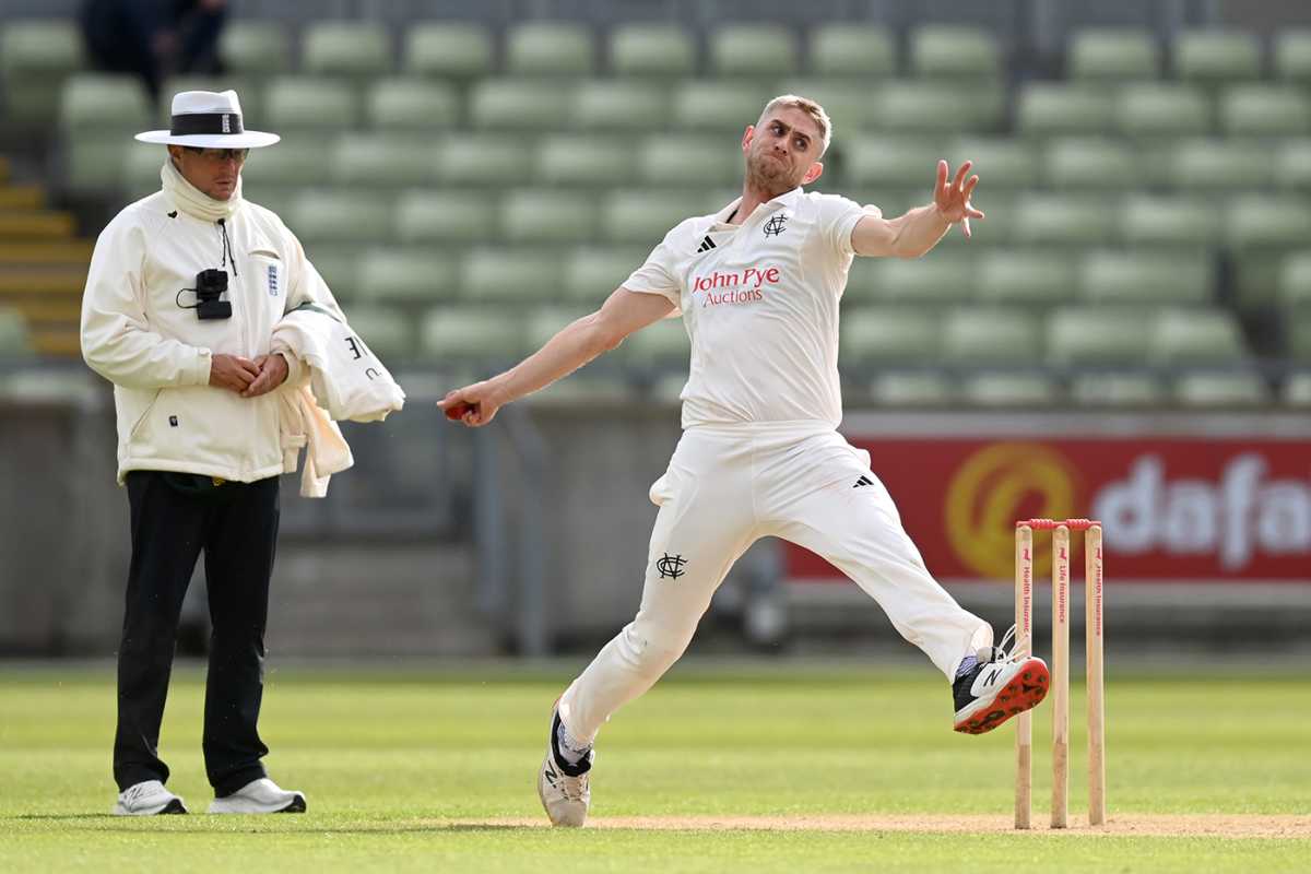 Olly Stone was in action against his former club, Warwickshire vs Nottinghamshire, County Championship, Division One, Birmingham, April 28, 2024