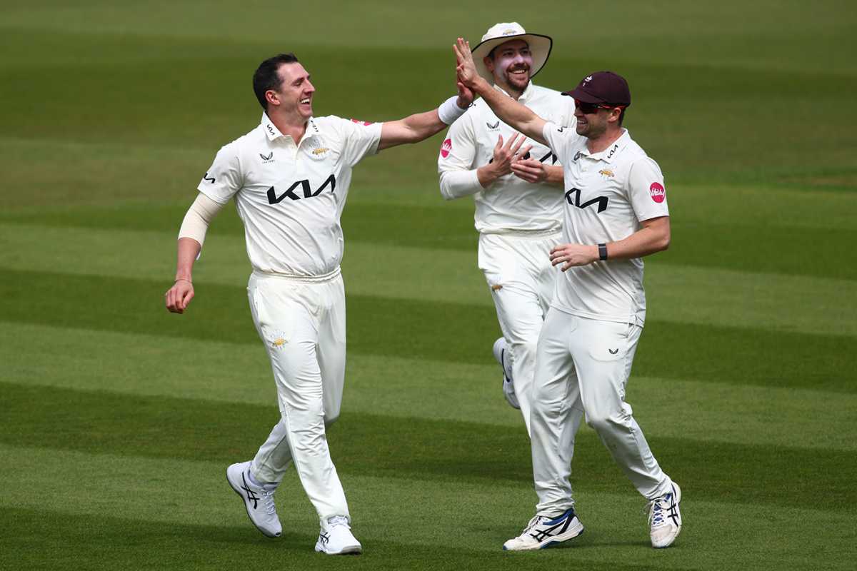 Dan Worrall helped skittle the visitors, Surrey vs Hampshire, County Championship, Division One, Kia Oval, April 26, 2024