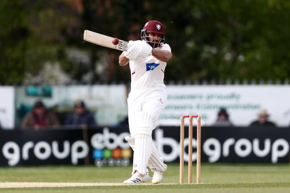 Andrew Umeed pulls during his innings of 47