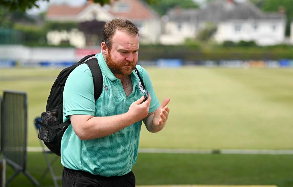 Paul Stirling arrives for the second T20I against Pakistan, Ireland vs Pakistan, 2nd T20I, Dublin, May 12, 2024