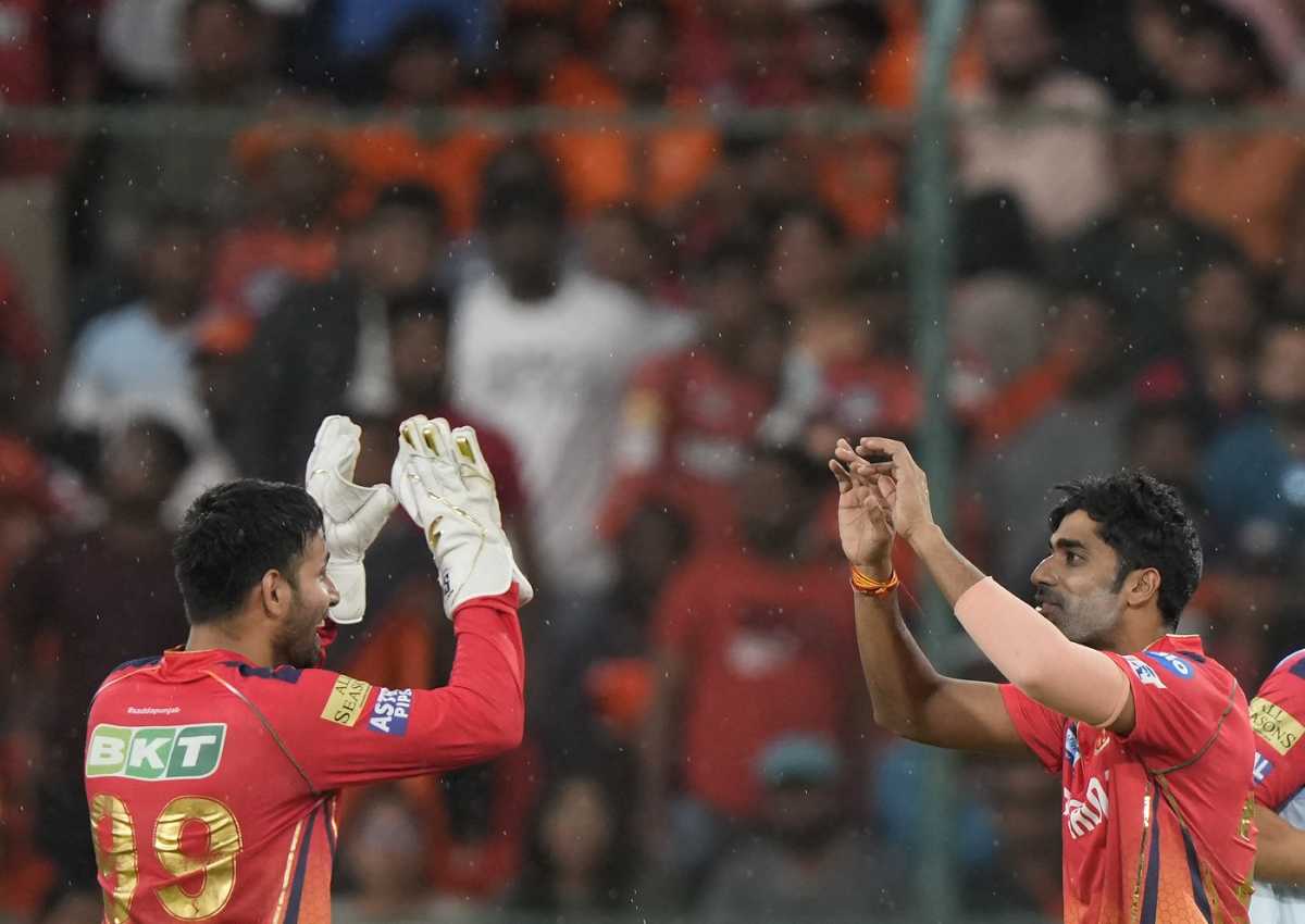 Shashank Singh struck with his first ball of the season, Sunrisers Hyderabad vs Punjab Kings, IPL 2024, Hyderabad, May 19, 2024