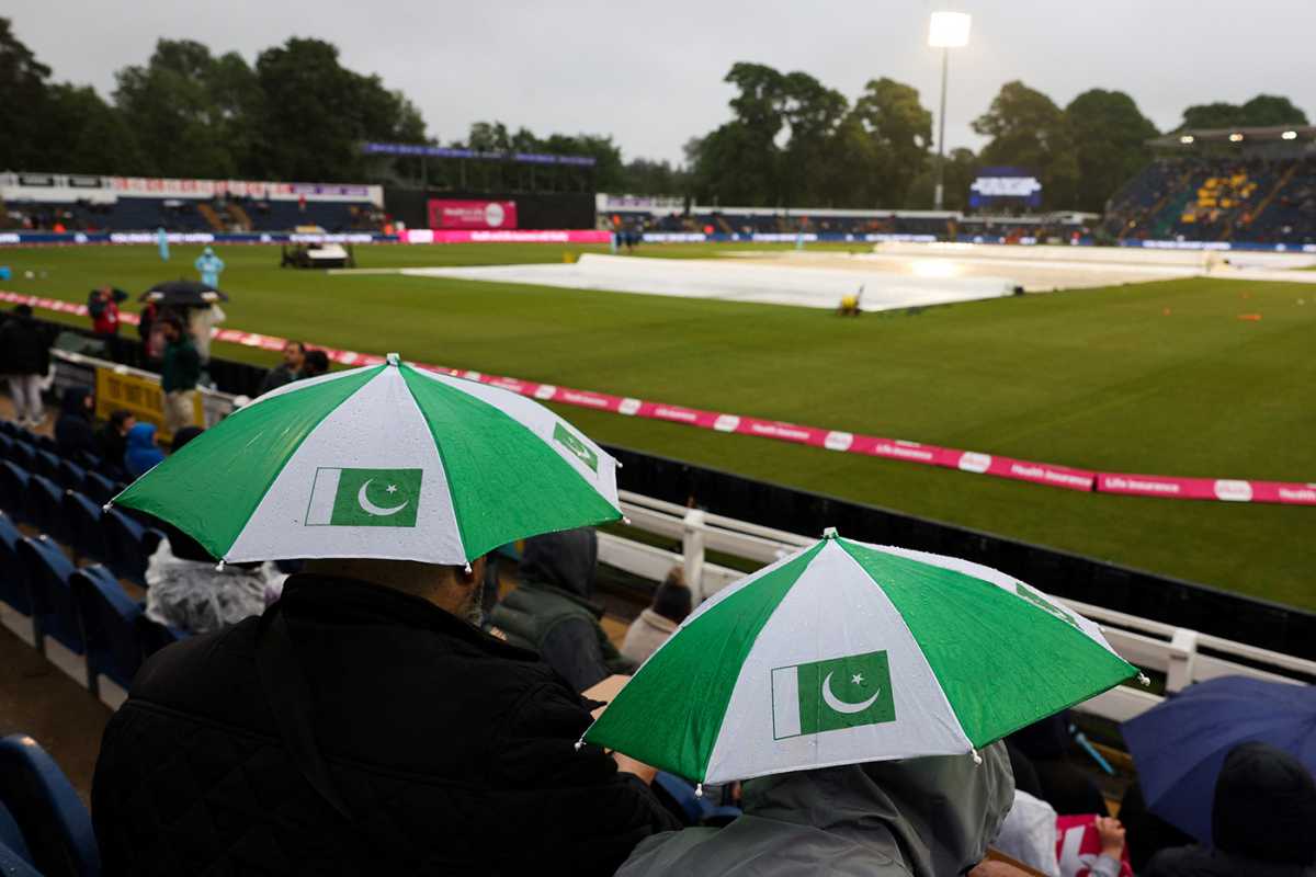 Rain delayed the toss in the third T20I in Cardiff, England vs Pakistan, 3rd T20I, Cardiff, May 28, 2024