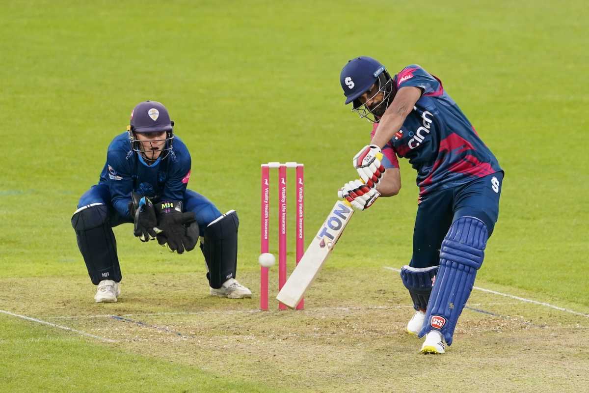 Ravi Bopara struck 56 not out on debut for Northamptonshire Steelbacks, Northamptonshire Steelbacks vs Derbyshire Falcons, Vitality Blast, May 30, 2024