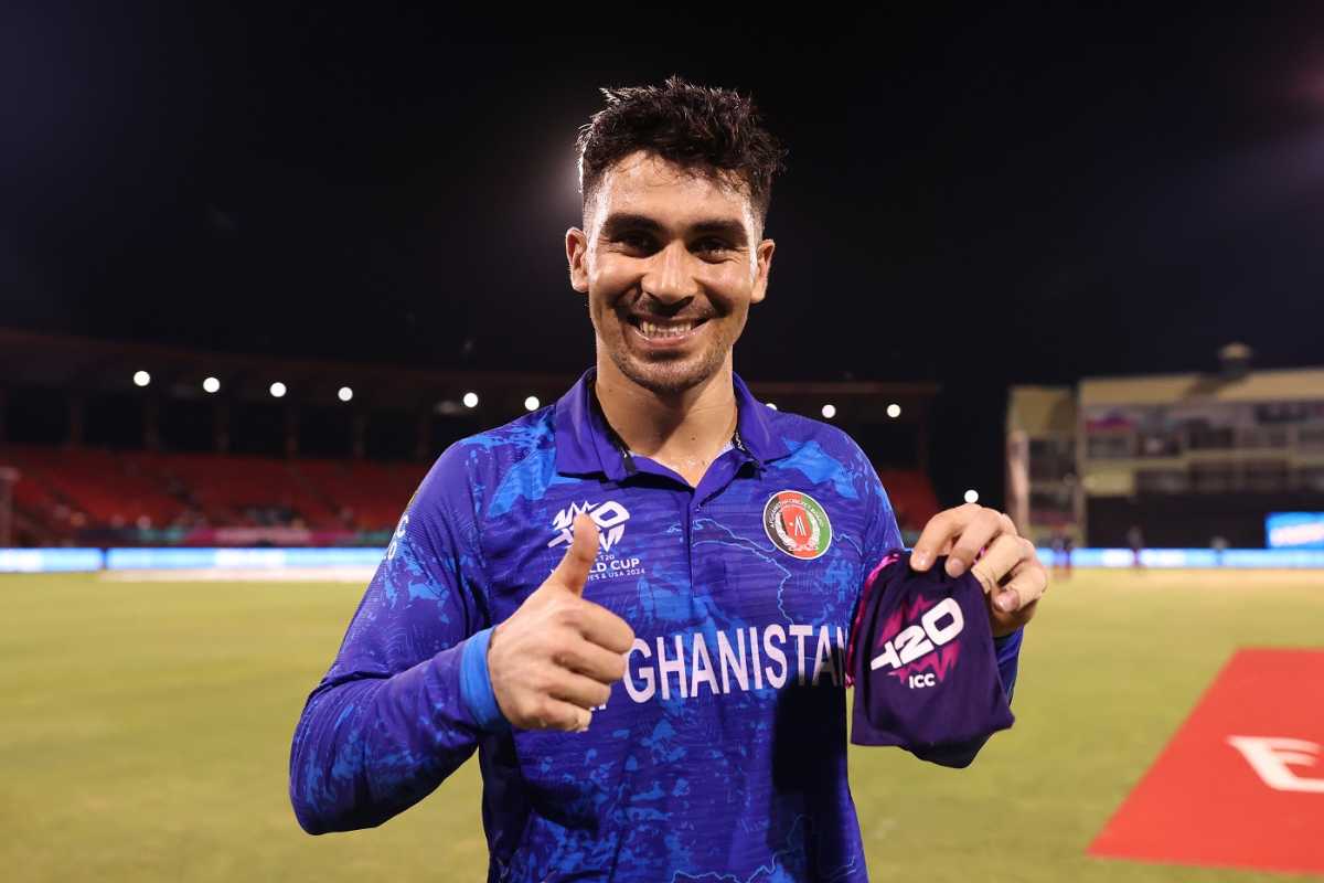 Rahmanullah Gurbaz was named the Player of the Match, New Zealand vs Afghanistan, T20 World Cup 2024, Guyana, June 7, 2024