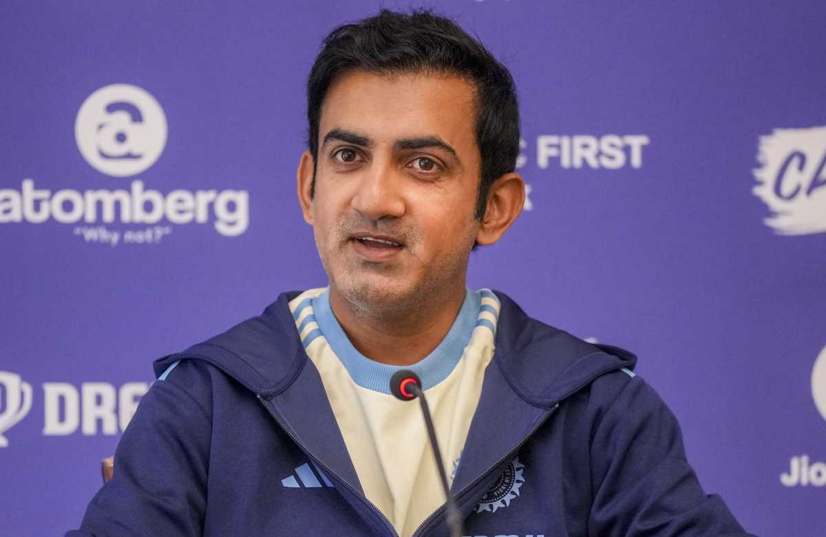 Gautam Gambhir let out a rare smile during his press conference, Mumbai, November 11, 2024