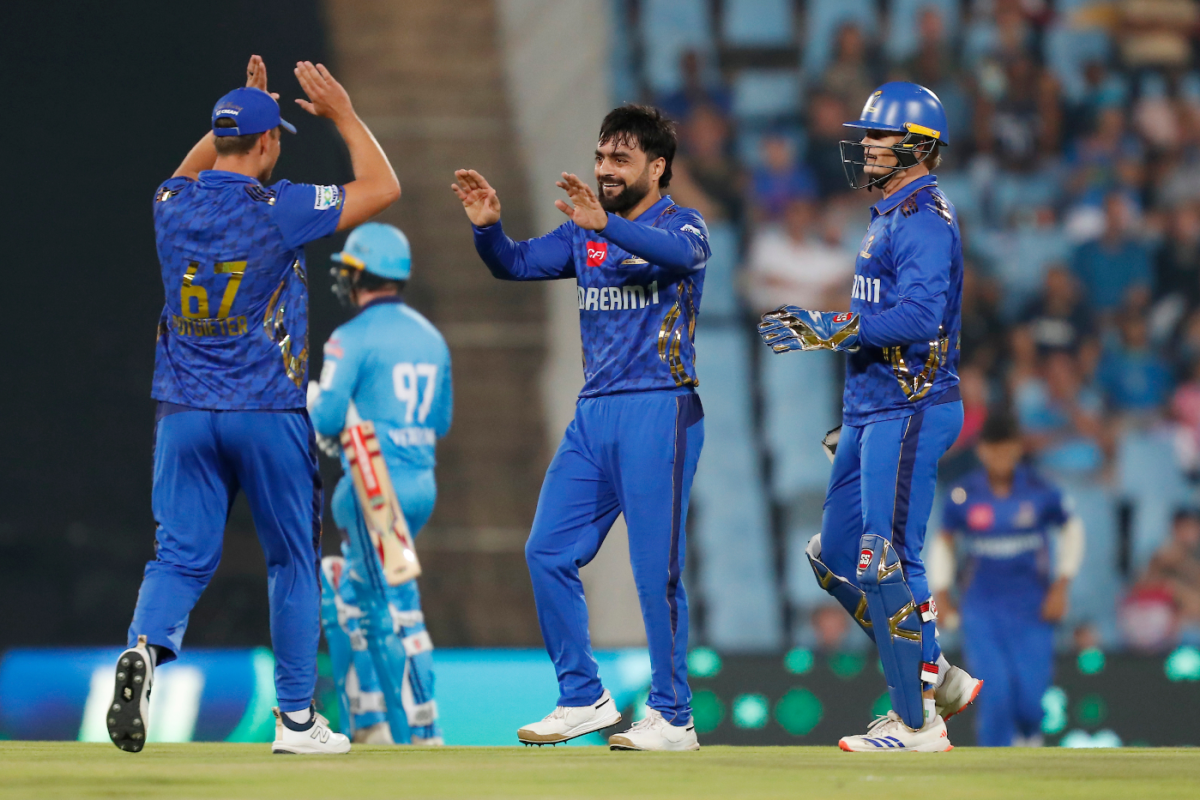 Rashid Khan removed Kyle Verreynne to tighten MI Cape Town's grip, MI Cape Town vs Pretoria Capitals, SA20, January 31, 2025