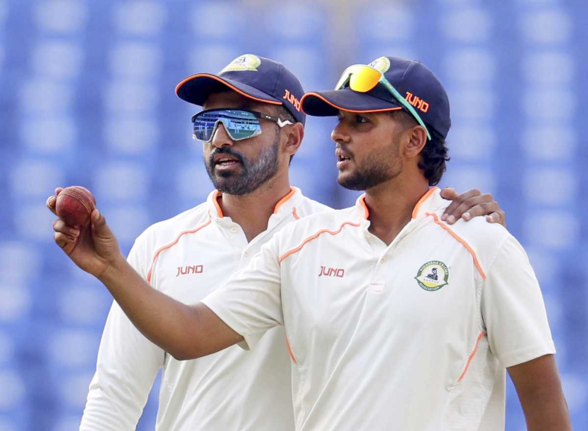 Harsh Dubey finished with 3 for 88 in the first innings, Kerala vs Vidarbha, Ranji Trophy final, Nagpur, 3rd day, February 28, 2025