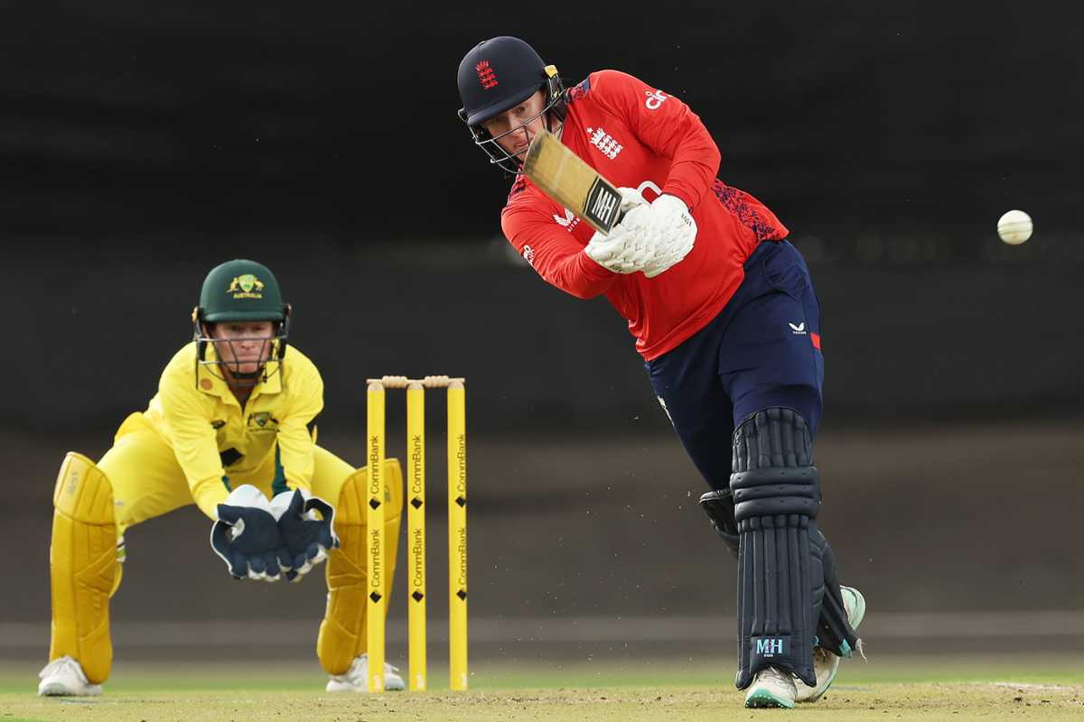 Hollie Armitage works the ball away, Australia A vs England A, 2nd T20, Hurstville Oval, March 28, 2025
