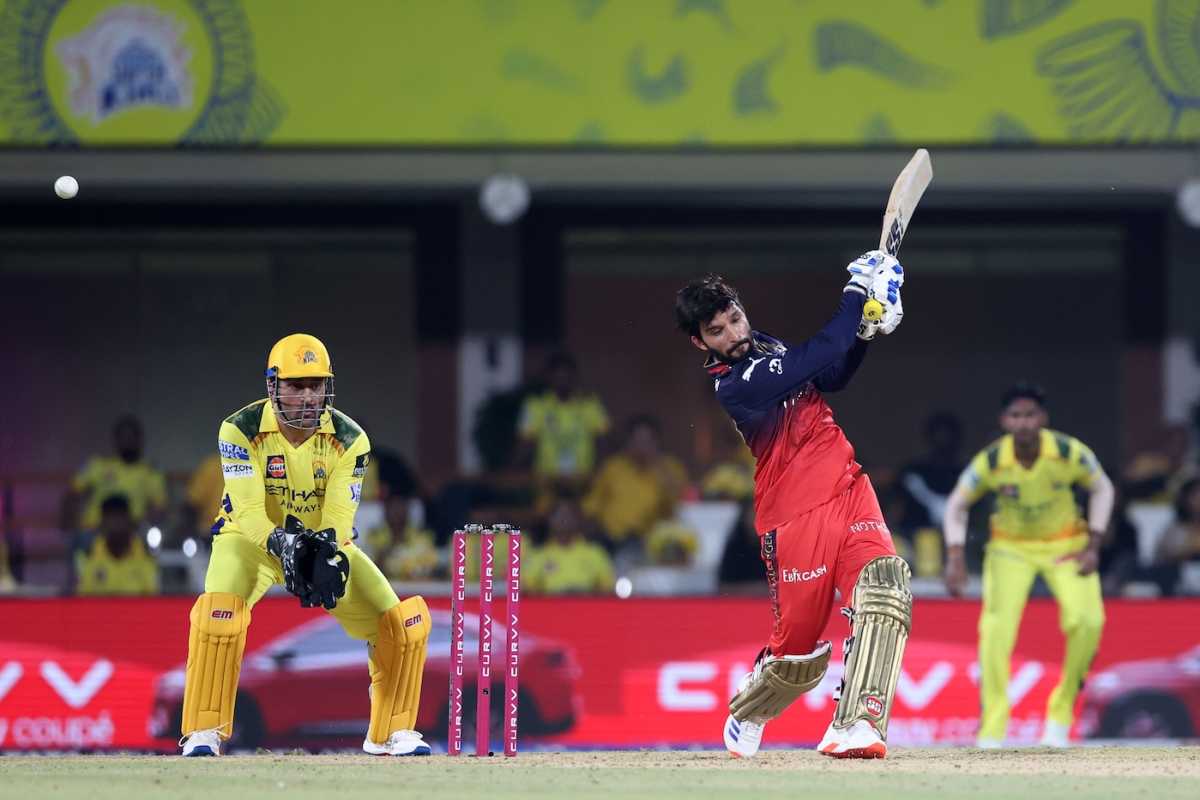 Rajat Patidar didn't get off to the best starts, Chennai Super Kings vs Royal Challengers Bengaluru, IPL 2025, Chennai, March 28, 2025