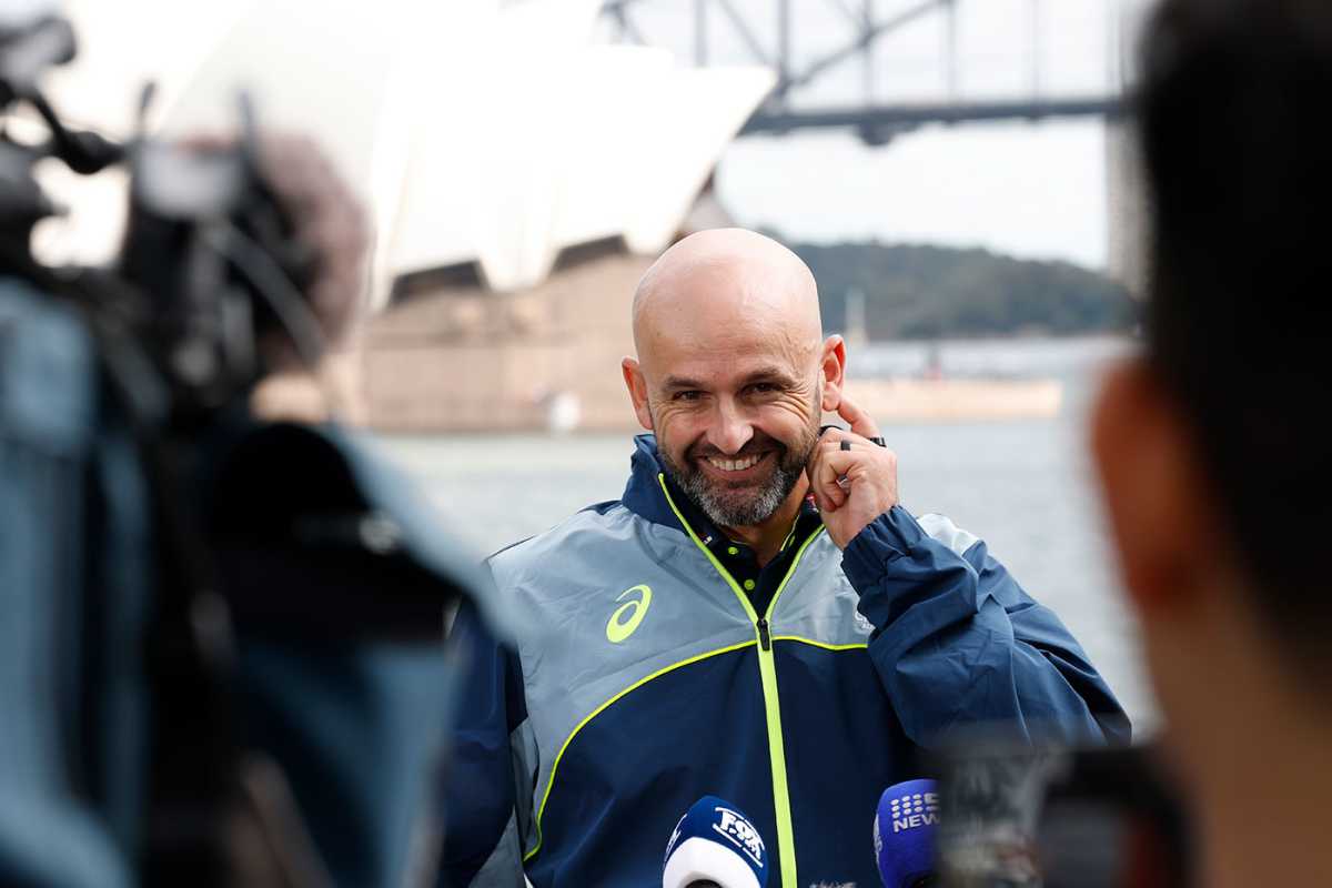 Nathan Lyon speaks to the media, Sydney, March 31, 2025