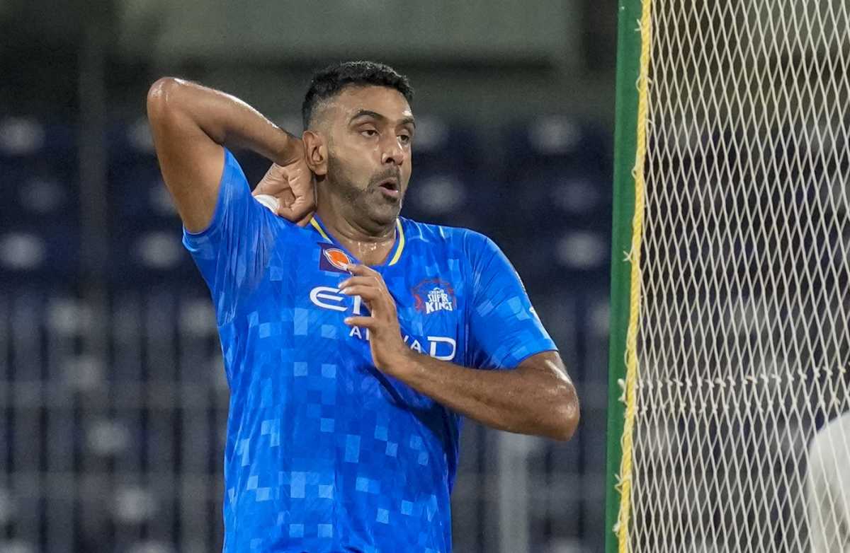 R Ashwin bowls at the nets, Chennai Super Kings vs Delhi Capitals, IPL 2025, Chennai, April 4, 2025