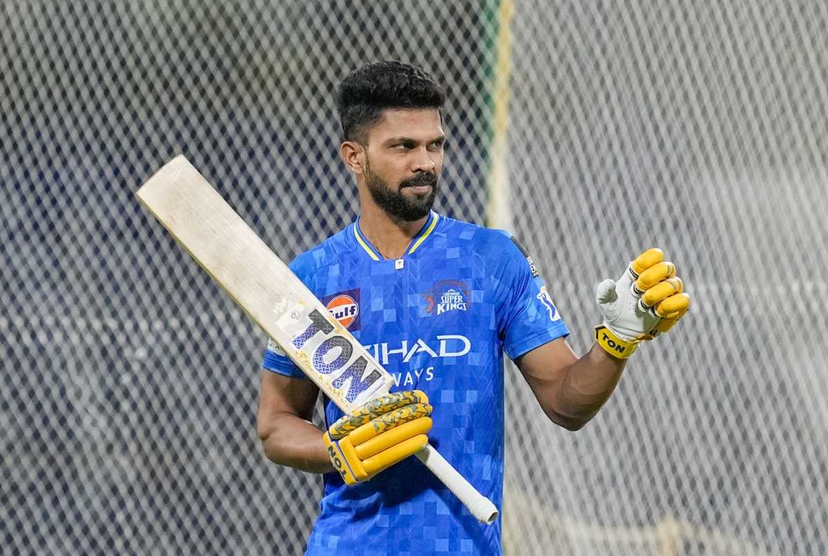 Ruturaj Gaikwad had a light workout on the eve of CSK's home game against DC, Chennai Super Kings vs Delhi Capitals, IPL 2025, Chennai, April 4, 2025