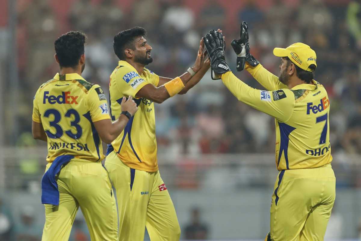 Khaleel Ahmed struck twice in the powerplay, Punjab Kings vs Chennai Super Kings, IPL 2025, Mullanpur, April 8, 2025