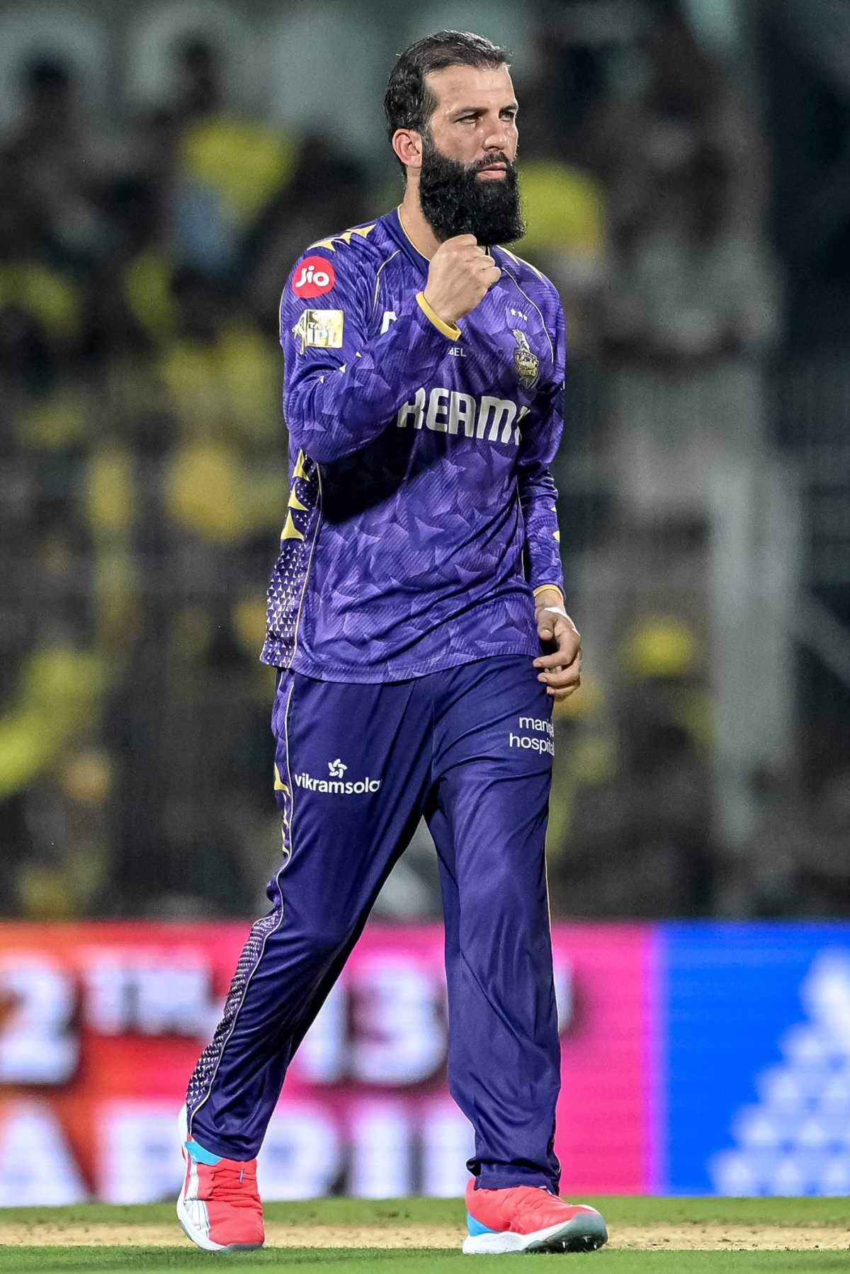 Moeen Ali celebrates dismissing Devon Conway, CSK vs KKR, Chennai, IPL 2025, April 11, 2025