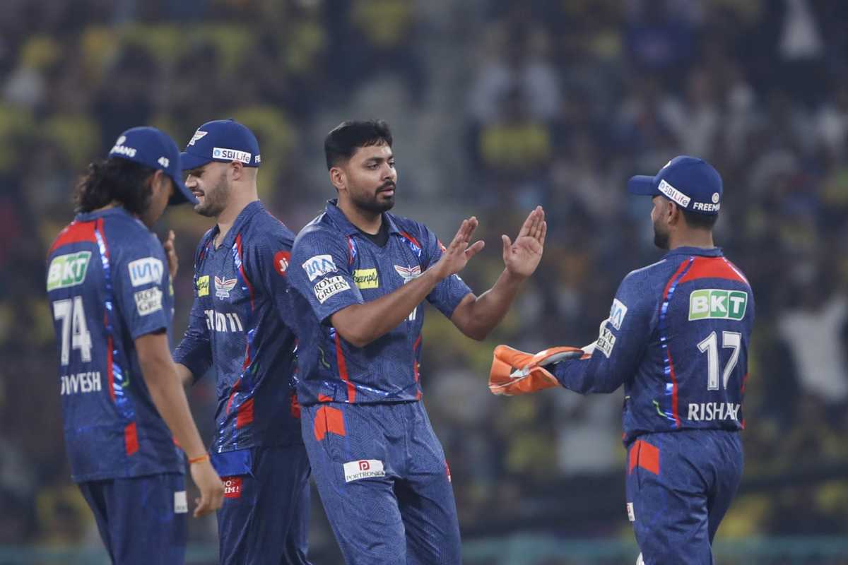 Avesh Khan removed Shaik Rasheed, Lucknow Super Giants vs Chennai Super Kings, IPL 2025, Lucknow, April 14, 2025
