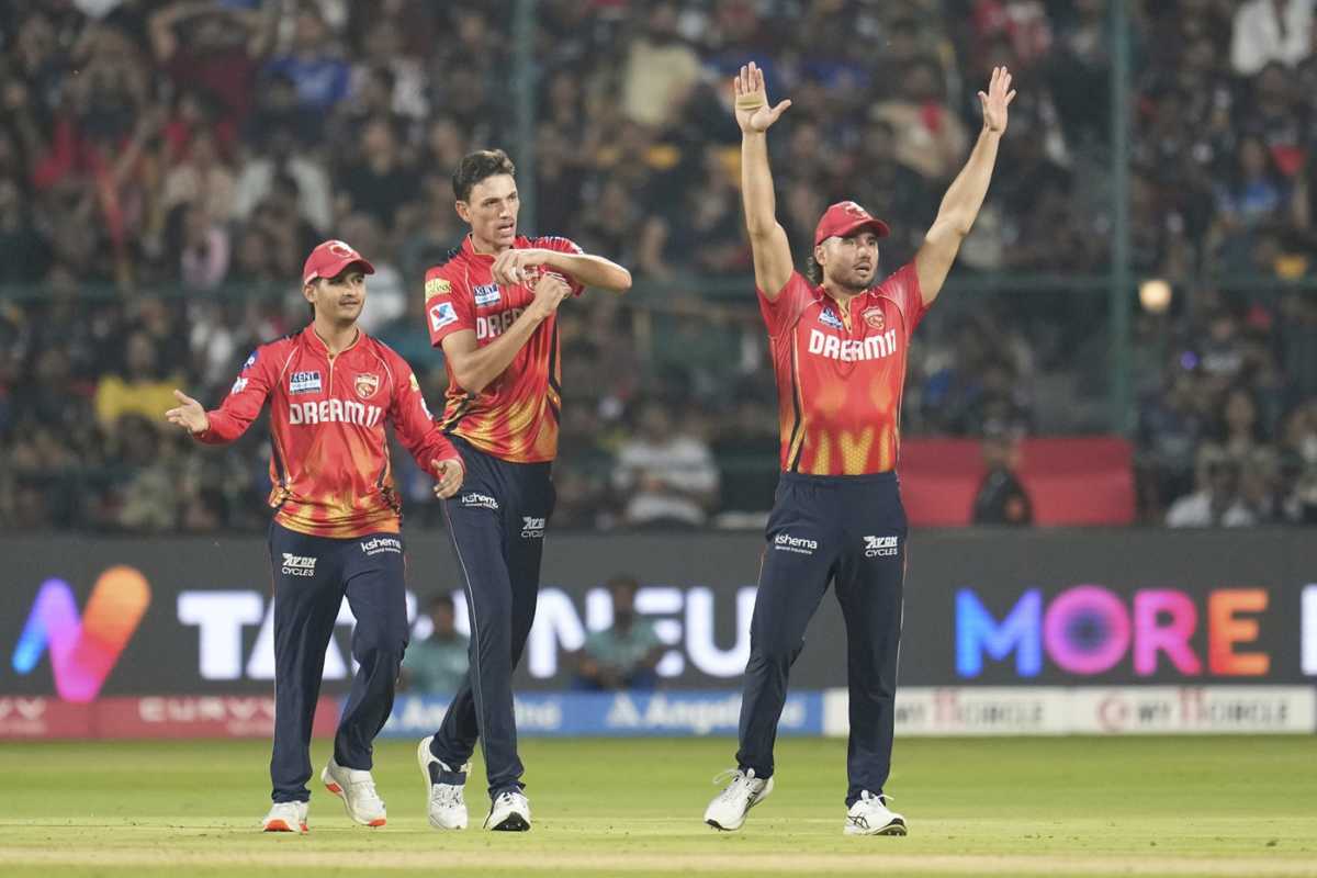 Marco Jansen successfully opted for a review which saw the back of Krunal Pandya, Royal Challengers Bengaluru vs Punjab Kings, IPL 2025, Bengaluru, April 18, 2025
