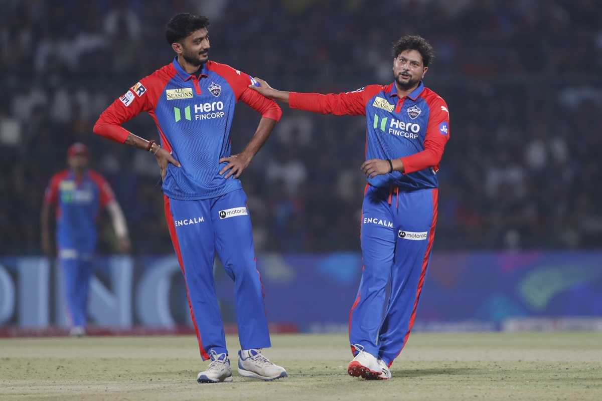 Axar Patel and Kuldeep Yadav get together, Delhi Capitals vs Royal Challengers Bengaluru, IPL 2025, Delhi, April 27, 2025
