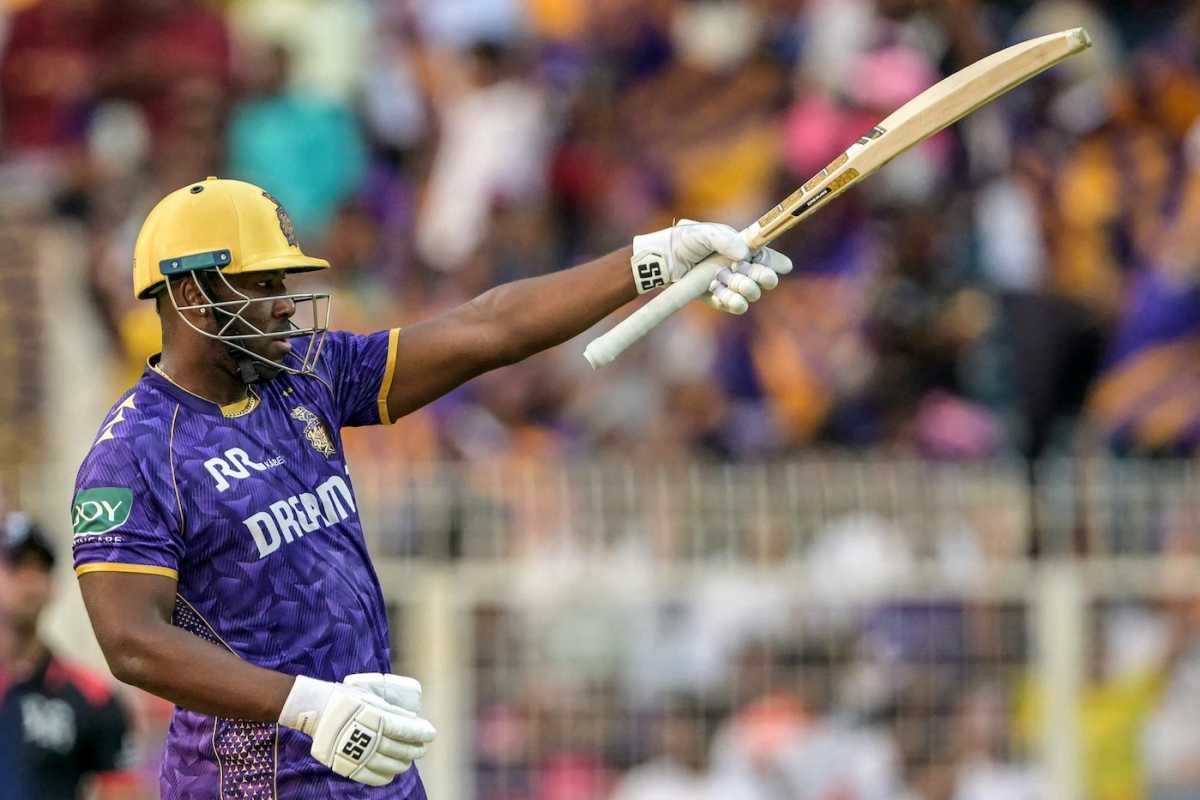 Andre Russell scored a smashing half-century, Kolkata Knight Riders vs Rajasthan Royals, IPL 2025, Kolkata, May 4, 2025