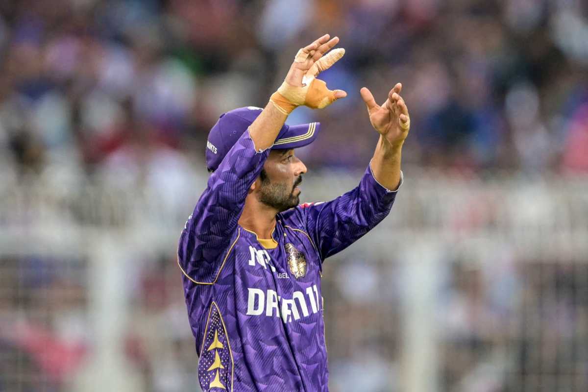 Ajinkya Rahane had stitches in his webbing and played with a heavily-taped right hand, Kolkata Knight Riders vs Rajasthan Royals, IPL 2025, Kolkata, May 4, 2025