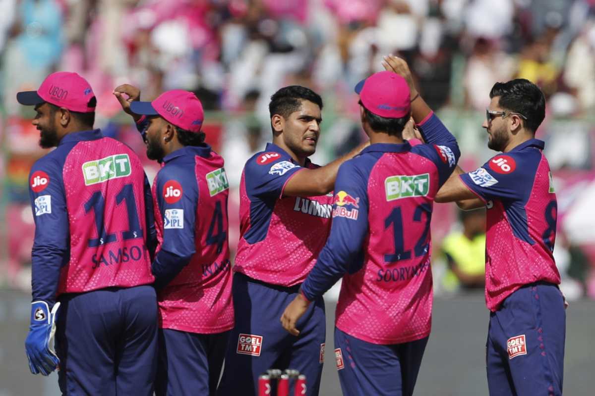 Tushar Deshpande celebrates Priyansh Arya's wicket, Rajasthan Royals vs Punjab Kings, IPL, Jaipur, May 18, 2025