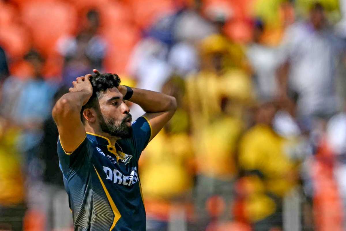Mohammed Siraj shows his frustration, Gujarat Giants vs Chennai Super Kings, IPL 2025, Ahmedabad, May 25, 2025
