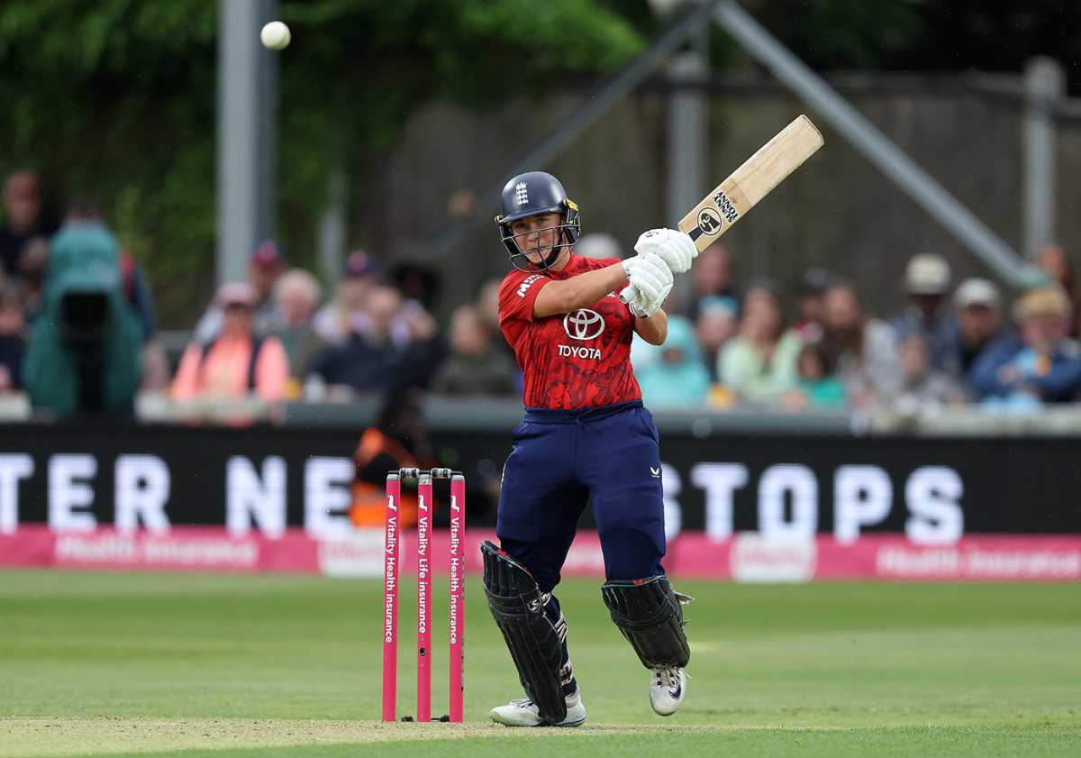 Alice Capsey managed just 4 in her only innings of the series, England vs West Indies, 3rd women's T20I, Chelmsford, May 26, 2025