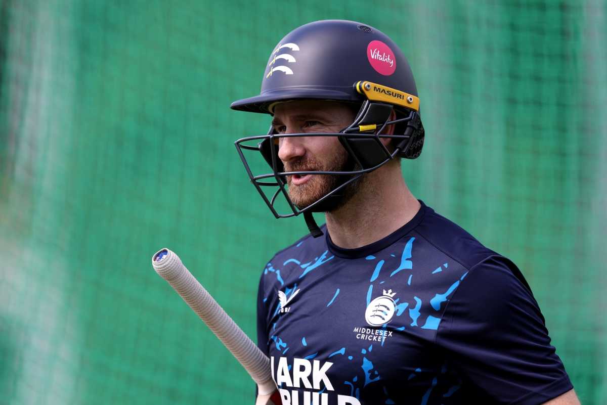 Kane Williamson during a practice session with Middlesex, London, May 28, 2025
