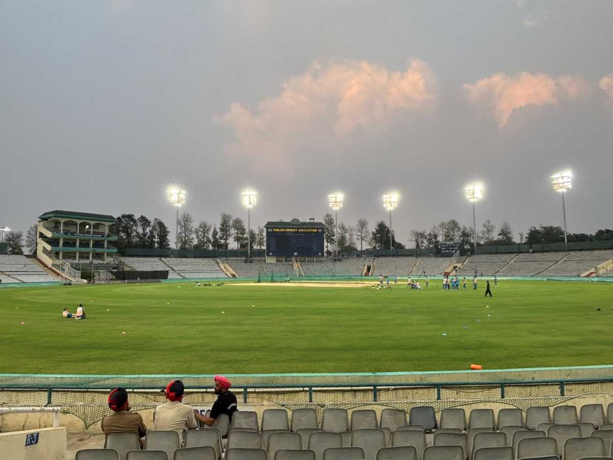 The Gujarat Titans team trains at the IS Bindra Stadium, IPL 2025, Mohali, May 28, 2025