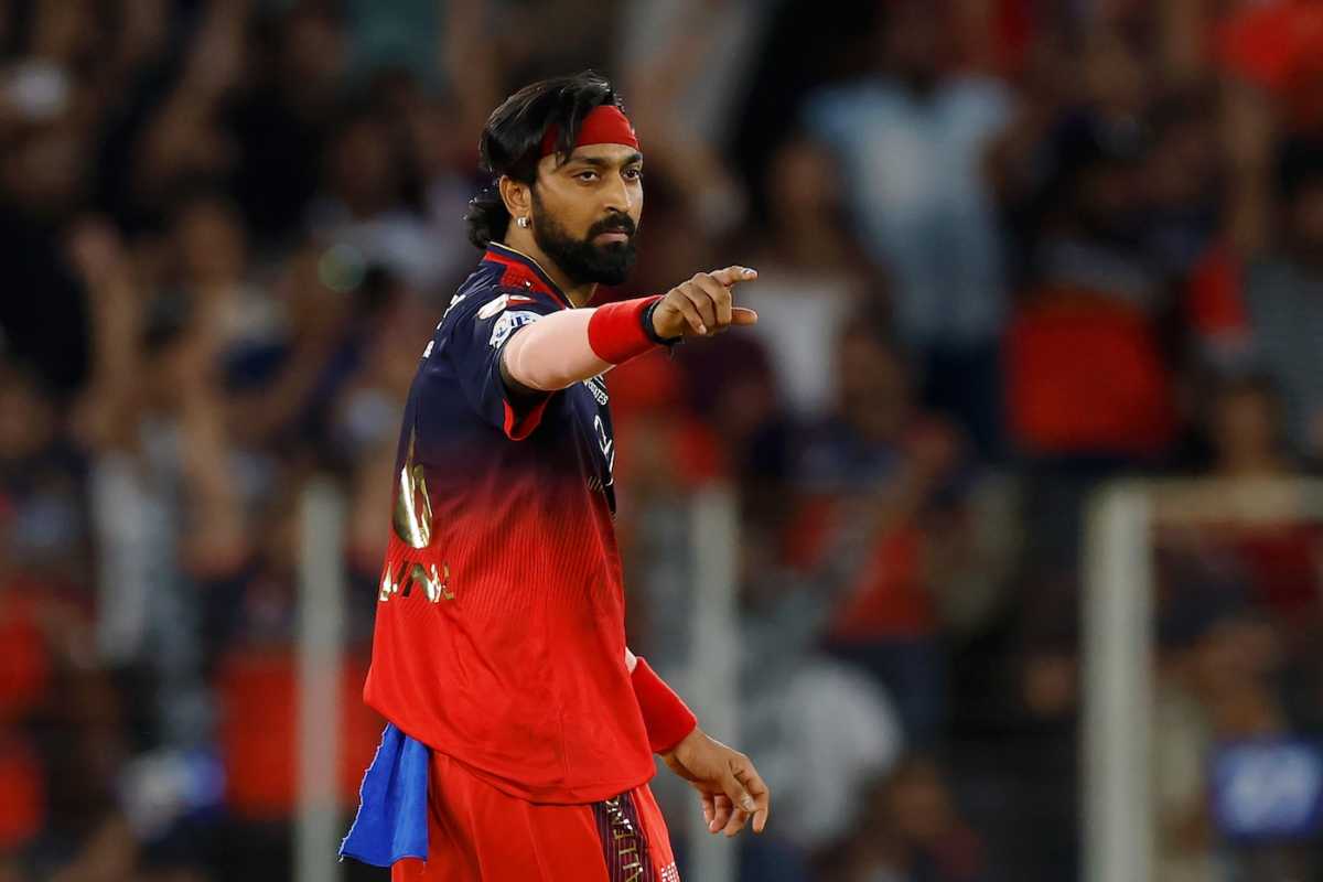 Krunal Pandya brings out the straight face celebration, Royal Challengers Bengaluru vs Punjab Kings, IPL, final, Ahmedabad, June 3, 2025