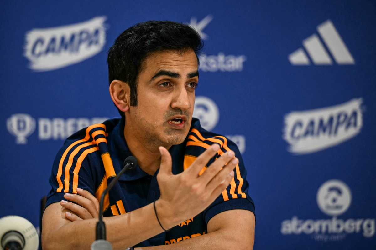 Gautam Gambhir addresses a press conference, Mumbai, June 5, 2025