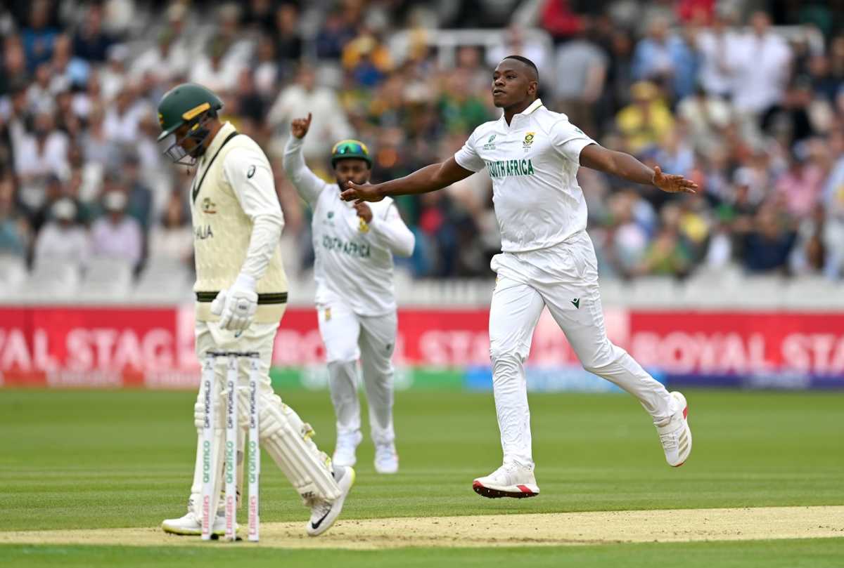 Kagiso Rabada dismissed Usman Khawaja for a duck, Australia vs South Africa, World Test Championship final, Lord's, June 11, 2025