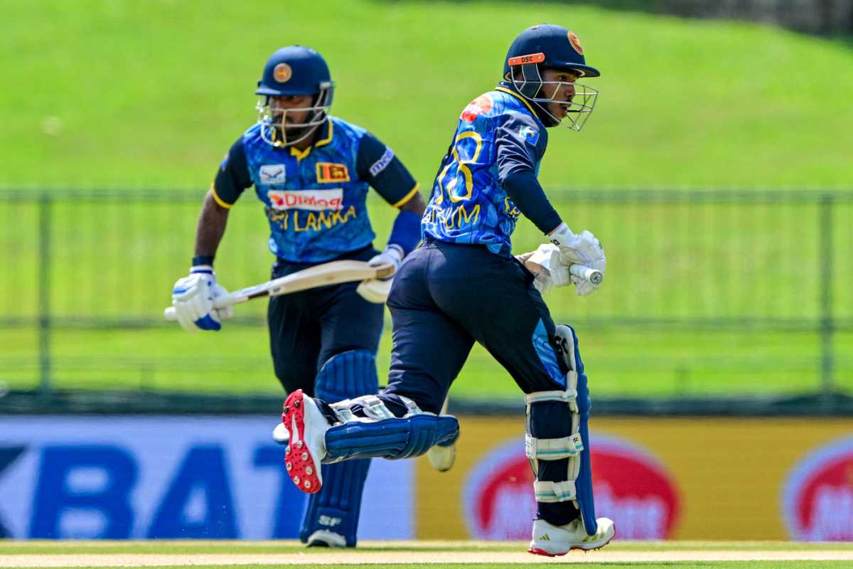 Pathum Nissanka and Nishan Madushka run between the wickets, Sri Lanka vs Bangladesh, 3rd ODI, Pallekele, July 8, 2025